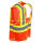 Unisex Orange High Visibility Two-Tone Work Vest